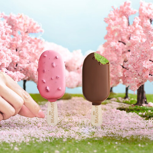 梦龙冰淇淋 plus会员:magnum 梦龙 车厘子樱花 抹茶口味冰淇淋 42g*3