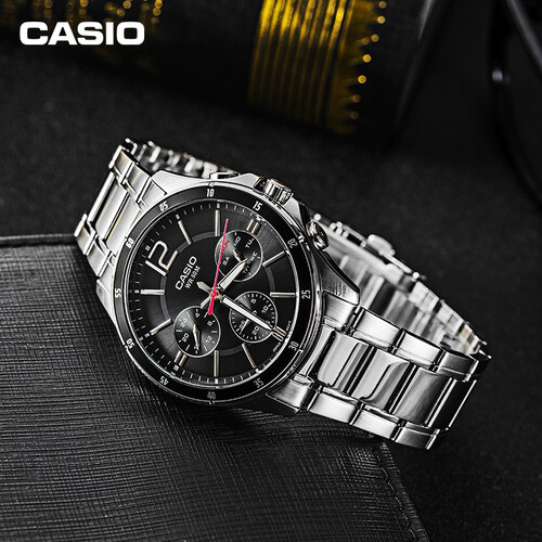 卡西欧(casio)日韩表 casio 卡西欧 男士石英表 mtp-1374d-1a多少钱