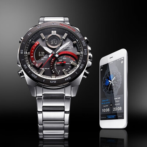 casio 卡西欧 edifice系列 男士石英手表 ecb-900db-1a多少钱-聚超值