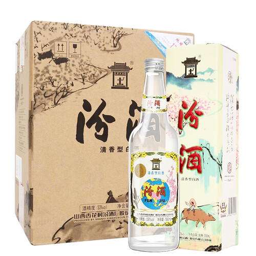 汾酒白酒 汾酒 地球汾酒 53%vol 清香型白酒 550ml 单瓶装多少钱-聚