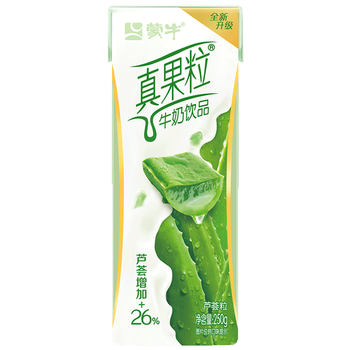 蒙牛牛奶乳品 mengniu 蒙牛 真果粒芦荟粒 250g×12盒多少钱-聚超值