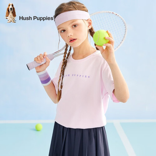 暇步士hushpuppies童装儿童夏季短袖男童女童夏男女大童轻薄舒适短袖