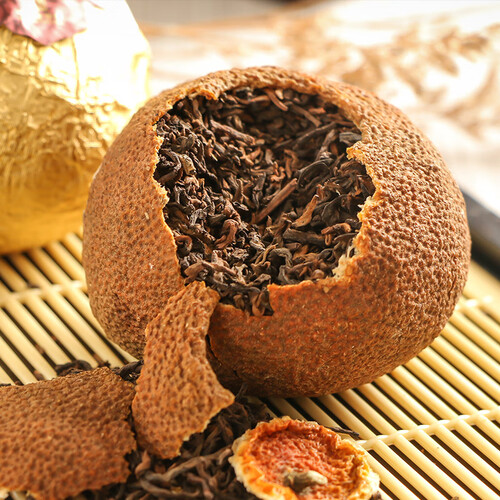 陈李济普洱熟茶柑普茶陈皮大红柑单颗装33g1罐