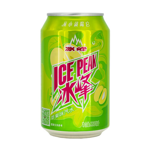 冰峰icepeak苹果味汽水陕西特产碳酸饮料330ml24罐整箱装