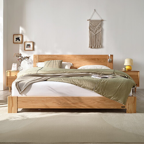 全友实木床 20点开始:quanu 全友 dw1021 实木框架床 1.