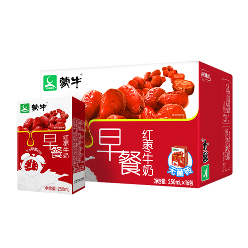 蒙牛 蒙牛早餐奶红枣味牛奶 250ml*16盒