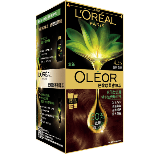 欧莱雅(loreal)盖白染发膏 loreal paris 巴黎欧莱雅 臻萃染发霜 #4.