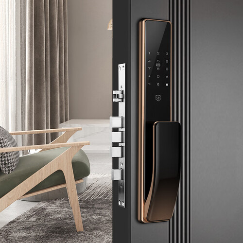 石将军 全自动智能指纹锁家用防盗门密码锁指纹锁标准锁体霸王电子