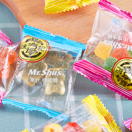 徐福记 果汁橡皮糖468g(约40小包) 混搭口味软糖结婚糖果混合口味大