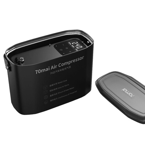 70迈车载充气泵汽车轮胎打气泵车用电动打气筒智能触控自动充停大功率