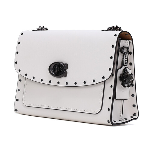 蔻驰coach官方直供女士专柜款parker白垩色18小号单肩斜挎包29389bpc