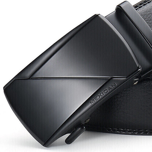 稻草人(mexican)男士皮带自动扣牛皮商务腰带休闲裤带msm11146m-02 49