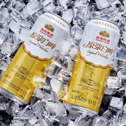 燕京啤酒 plus会员:yanjing beer 燕京啤酒 12度 德式原浆白啤 500ml*