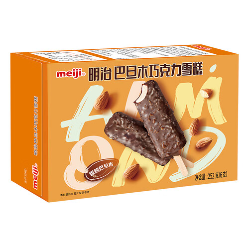 明治(meiji)冰淇淋 meiji 明治 巴旦木巧克力雪糕 42g*6支多少钱-聚