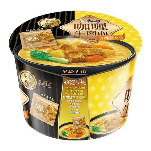 康师傅方便食品 限地区:康师傅 咖喱牛肉面 90g*12桶多少钱-聚超值