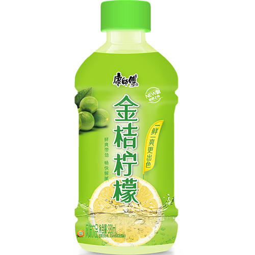 康师傅 金桔柠檬 果味饮品 饮料整箱装 330ml*12瓶 23.
