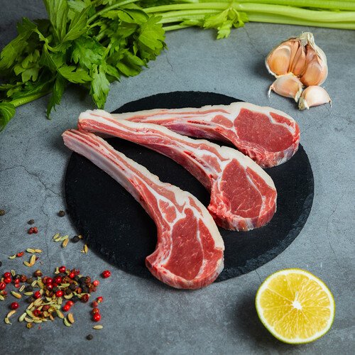 草原宏宝 国产 内蒙法式羊排 净重500g/袋 冷冻 烧烤食材 法切羊排