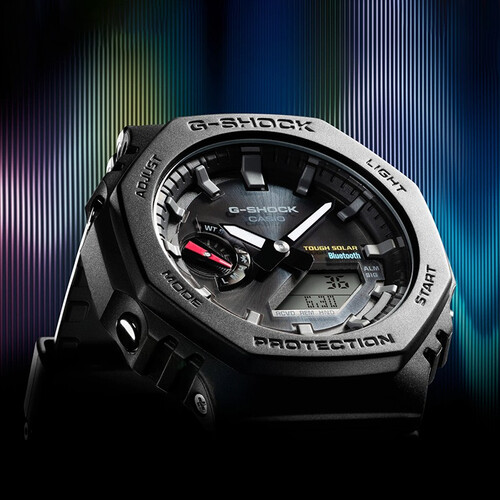 casio 卡西欧 g-shock系列 男士太阳能蓝牙腕表 ga-b2100-1a多少钱-聚