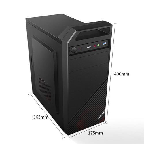 大水牛bubalus风格商务办公台式电脑家用主机机箱支持matxusb30电源