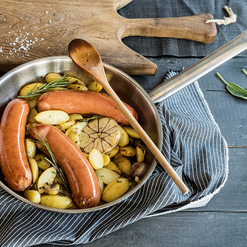 fratelliberetta罗勒香肠冷链配送德式风味即食纯肉香肠烧烤早餐下午