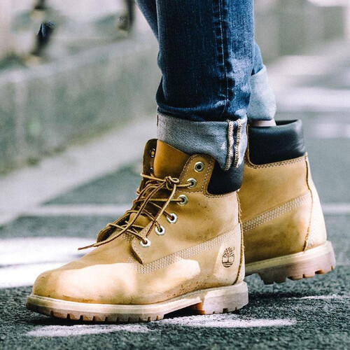 timberland添柏岚经典6寸男女款大黄靴环保户外防水真皮10361w小麦色