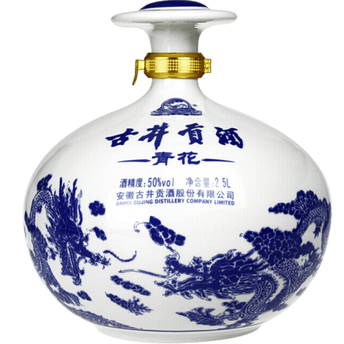 古井贡酒白酒 古井贡酒 青花大坛 50%vol 浓香型白酒 2500ml 坛装多少