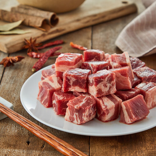 恒都 国产原切牛腩块500g 冷冻 谷饲牛肉 54.