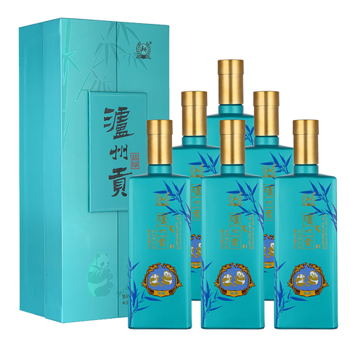 泸州老窖美酒狂欢购泸州贡翡绿52度浓香型白酒500ml6瓶整箱装