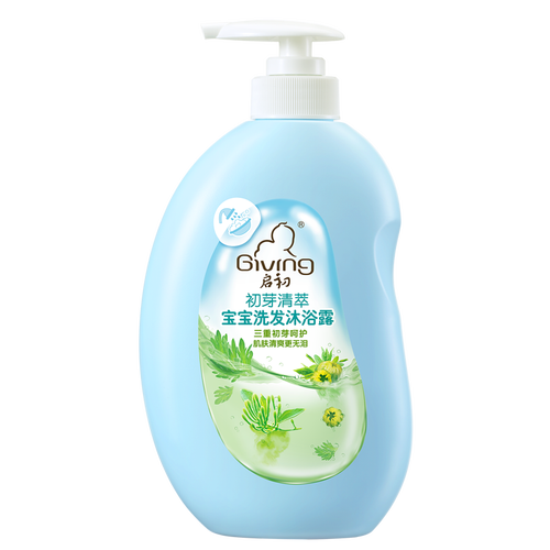 启初 婴儿宝宝洗发水沐浴露二合一620ml 温和清爽不粘腻 初芽清萃 49.