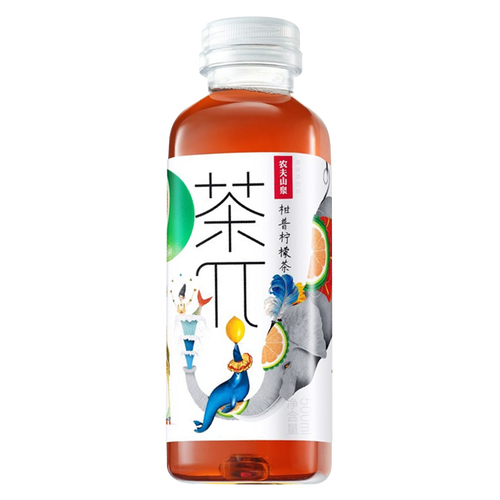 农夫山泉茶π茶派茶饮料500ml瓶柑普柠檬茶500ml5瓶
