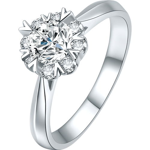 plus会员:zhou liu fu 周六福 kgdb023303 女士雪花18k白金钻石戒指