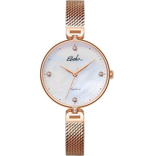 依波ebohr卡纳系列时尚情人节礼物纤细编织带防水石英女表36570126