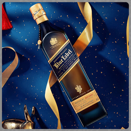尊尼获加johnniewalker蓝方蓝牌苏格兰调和型威士忌洋酒750ml送礼年货