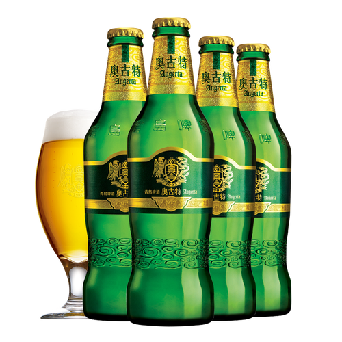 奥古特augerta青岛奥古特啤酒12度330ml4瓶青岛