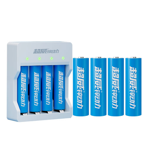 超威5号充电电池麦克风专用五号充电电池4粒*4槽充电器套装智能门锁