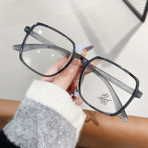 erilles 正方形tr90素颜眼镜框 女网红ins个性平光镜大框学生近视眼镜