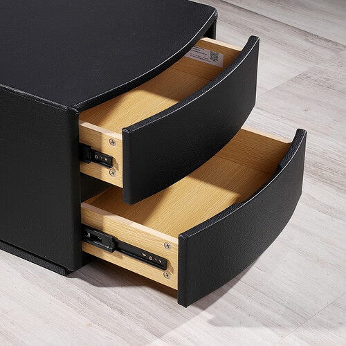 慕思(de rucci) 慕思床头柜 简约小户型储物柜卧室皮艺床头柜带抽屉