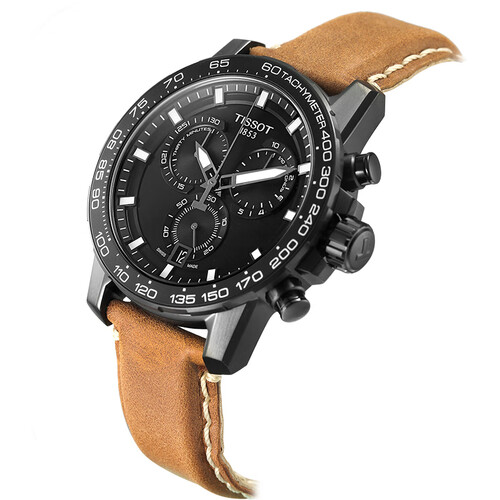 天梭tissot速敢系列皮带石英男表t1256173605101