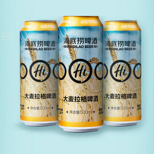 海底捞大麦拉格精酿啤酒500ml12听整箱装国产