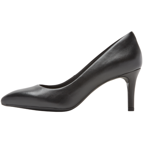 rockport乐步春秋款女鞋舒适商务职场宴会女装皮鞋黑色高跟鞋ch6573ch