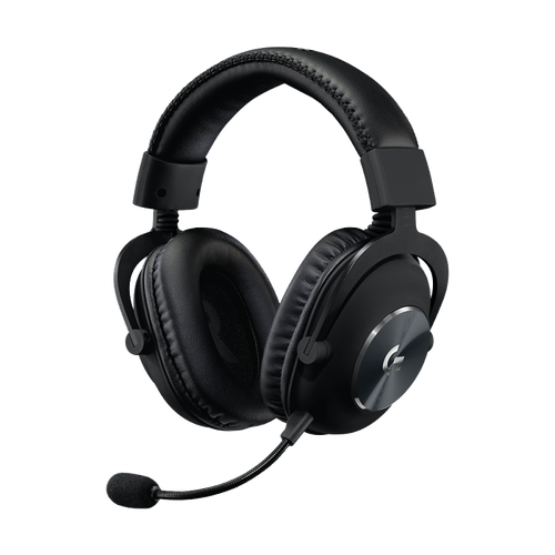 罗技(g)游戏耳机 logitech 罗技 pro x 耳罩式头戴式有线耳机 黑色 3.