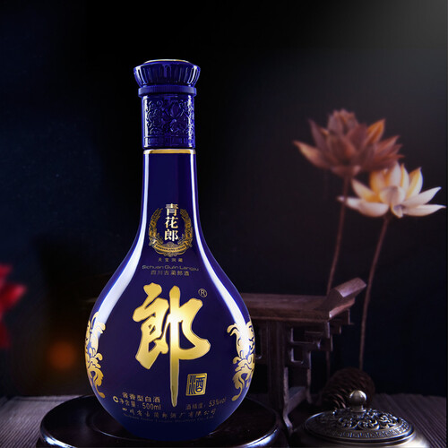 郎酒【酒厂直供】青花郎 陈酿 53度酱香型白酒 500ml*1单瓶(两瓶配礼