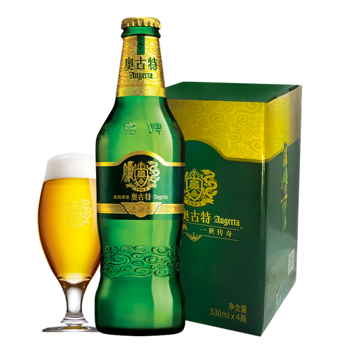奥古特(augerta)啤酒 augerta 奥古特 青岛奥古特啤酒12度330ml*4瓶