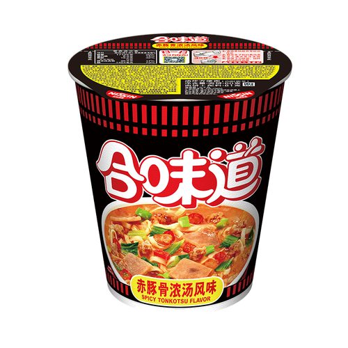 夜宵泡面 休闲食品 合味道标准杯赤豚骨浓汤风味81g 7