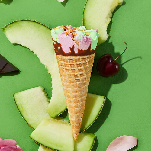 伊利巧乐兹哈密瓜玫瑰车厘子味脆筒冰淇淋73g6支盒雪糕冰激凌冷饮