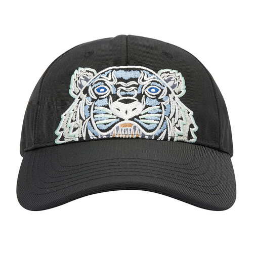 高田贤三kenzo男士黑色帆布老虎头刺绣棒球帽fa65ac301f2099h