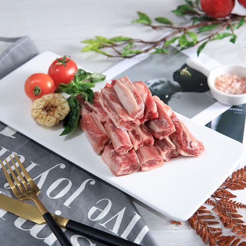 thomasfarms澳洲安格斯原切牛肋条500g袋冷冻生鲜牛肉烧烤健身食材