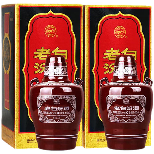 汾酒白酒 汾酒 53度老白汾酒(10)475ml*2盒 清香型白酒多少钱-聚超值