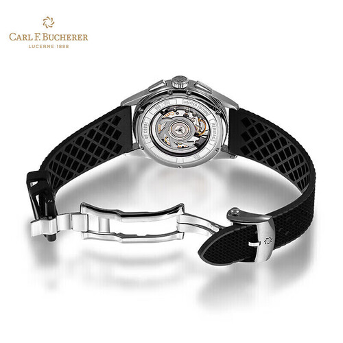 carlfbucherer宝齐莱瑞士手表传承系列年历双计时码表机械男表
