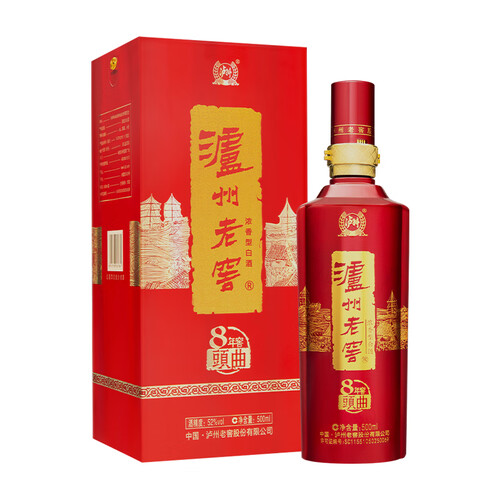 泸州老窖(luzhoulaojiao)白酒 泸州老窖 8年窖头曲 典藏流金 52%vol 